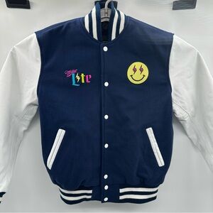 Stewart Strauss Bomber Varsity Jacket Mens Medium Miller Lite Es Jose Time Blue